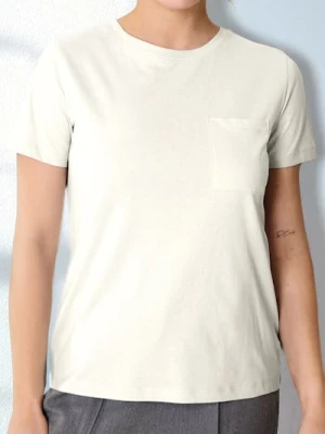 Sinsay - Koszulka basic - kremowy