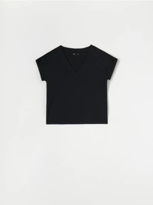 Sinsay - Koszulka bawełniana - czarny