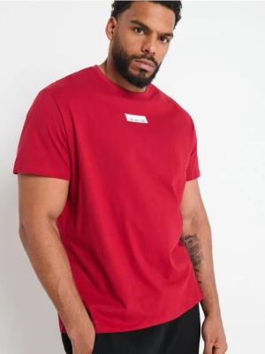 Sinsay - Koszulka bawełniana z nadrukiem - czerwony