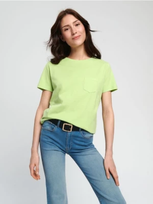 Sinsay - Koszulka bawełniana - zielony