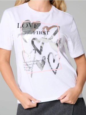 Sinsay - Koszulka - biały