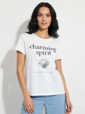 Sinsay - Koszulka - biały