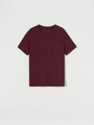 Sinsay - Koszulka - bordowy