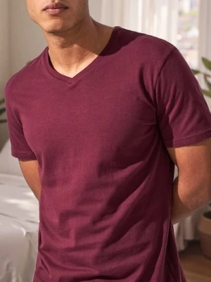 Sinsay - Koszulka - bordowy