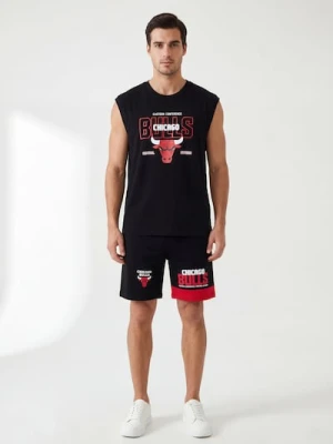 Zdjęcie produktu Sinsay - Koszulka boxy z wiskozą Chicago Bulls NBA - czarny