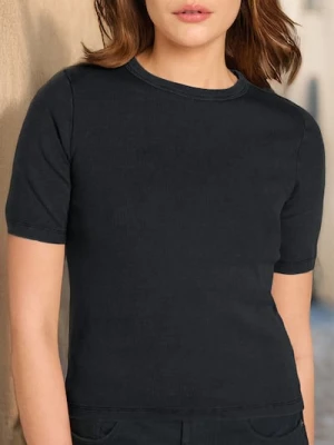 Sinsay - Koszulka - czarny