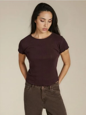 Sinsay - Koszulka - bordowy