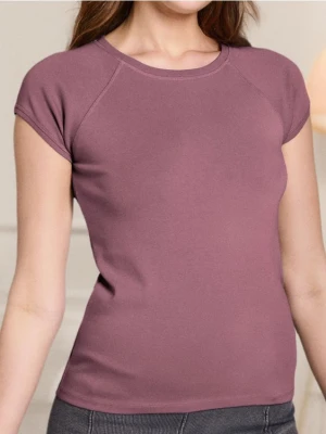 Sinsay - Koszulka - bordowy