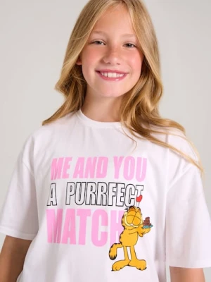 Sinsay - Koszulka Garfield - biały