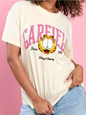 Sinsay - Koszulka Garfield - kremowy