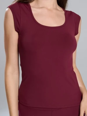 Sinsay - Koszulka Gym Hard - bordowy