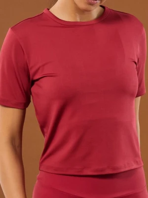 Sinsay - Koszulka Gym Hard - bordowy