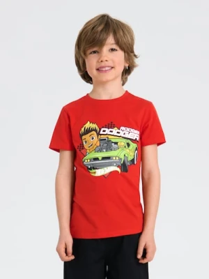 Sinsay - Koszulka Hot Wheels - czerwony