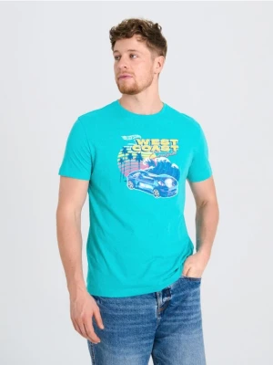 Sinsay - Koszulka Hot Wheels - niebieski