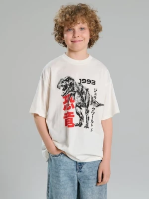 Sinsay - Koszulka Jurassic Park - kremowy