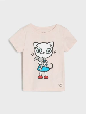 Sinsay - Koszulka Kitty Kotty - różowy