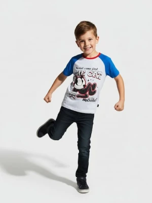 Sinsay - Koszulka Kot Feliks - niebieski