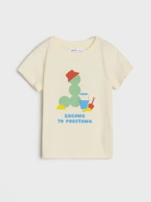 Sinsay - Koszulka - kremowy