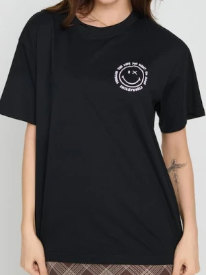 Sinsay - Koszulka loose fit SmileyWorld® - czarny