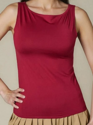 Sinsay - Koszulka na ramiączkach - bordowy