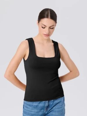 Sinsay - Koszulka na ramiączkach - czarny