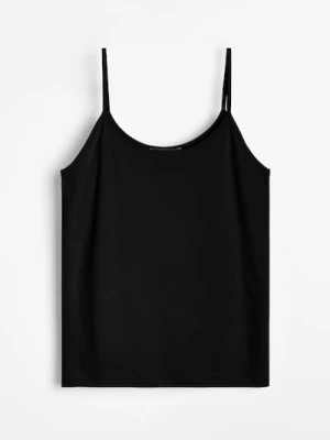 Sinsay - Koszulka na ramiączkach - czarny