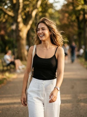 Sinsay - Koszulka na ramiączkach - czarny