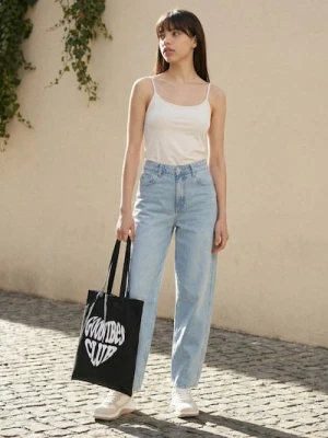 Sinsay - Koszulka na ramiączkach - kremowy