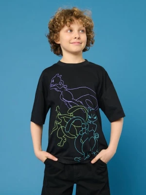 Sinsay - Koszulka oversice Pokémon - czarny