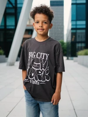 Sinsay - Koszulka oversize - szary