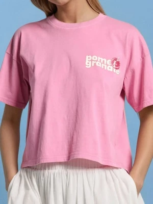 Sinsay - Koszulka oversize z motywem granatu - pomarańczowy