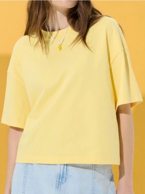 Sinsay - Koszulka oversize - żółty