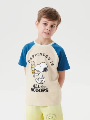 Sinsay - Koszulka Peanuts - niebieski