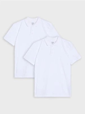 Sinsay - Koszulka polo 2 pack - biały