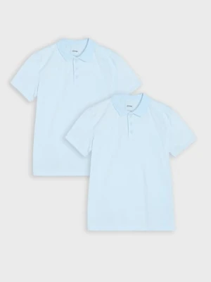 Sinsay - Koszulka polo 2 pack - błękitny