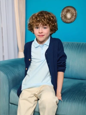 Sinsay - Koszulka polo - błękitny