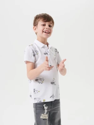 Sinsay - Koszulka polo Peanuts - biały