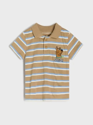 Sinsay - Koszulka polo Scooby-Doo - brązowy