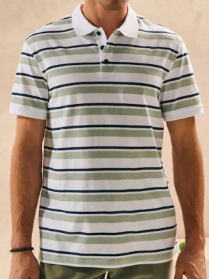 Sinsay - Koszulka polo w paski - biały