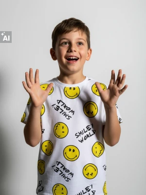 Sinsay - Koszulka SmileyWorld® - biały