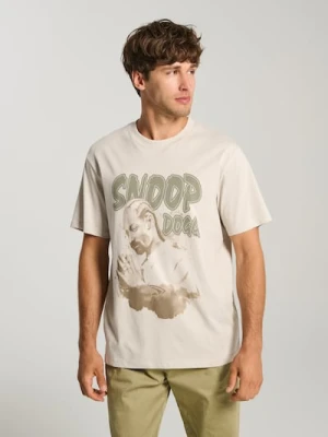 Sinsay - Koszulka Snoop Dogg - kremowy