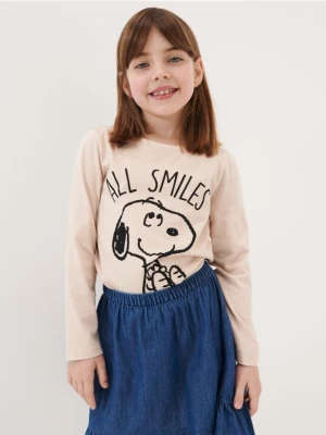 Sinsay - Koszulka Snoopy - beżowy