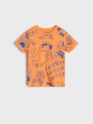 Sinsay - Koszulka Snoopy - pomarańczowy