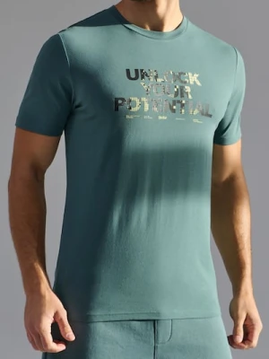 Sinsay - Koszulka SNSY PERFORMANCE - zielony