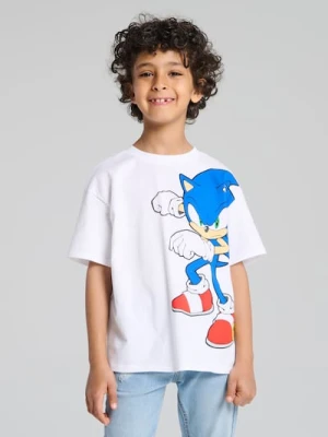 Sinsay - Bawełniana koszulka Sonic the Hedgehog - biały