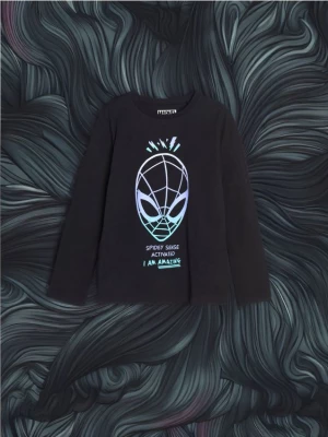 Sinsay - Koszulka Spiderman - czarny