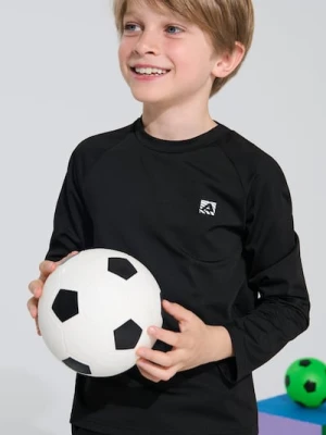 Sinsay - Koszulka sportowa Active szybkoschnąca z odblaskowym nadrukiem - czarny