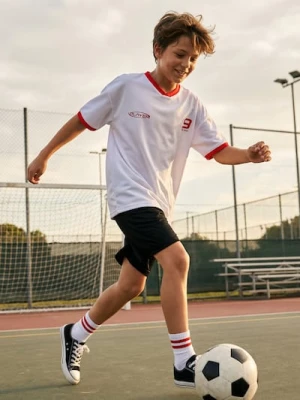 Sinsay - Koszulka sportowa Active z numerem 9 - biały