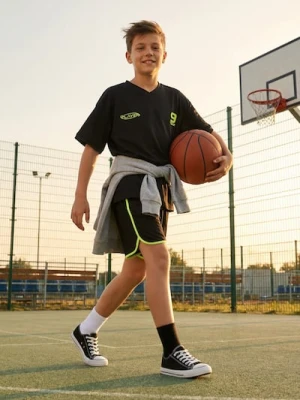Sinsay - Koszulka sportowa Active z numerem 9 - czarny
