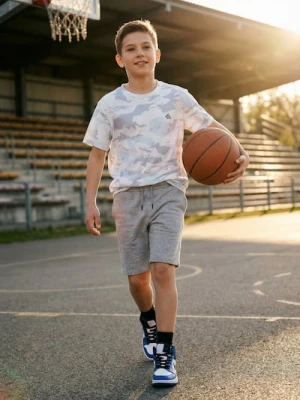 Sinsay - Koszulka sportowa ze wzorem moro Active - wielobarwny